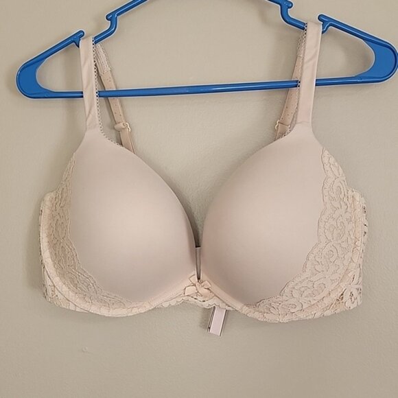 Victoria's Secret Other - Victoria's Secret Beige Padded Underwire Bra Size 38DD